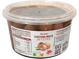 Azeitona mista Auchan inteira 520(300)g