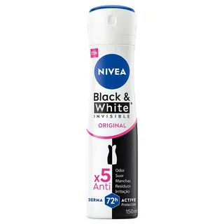 Desodorizante Spray Black & White Invisible Original, 150ml Nivea