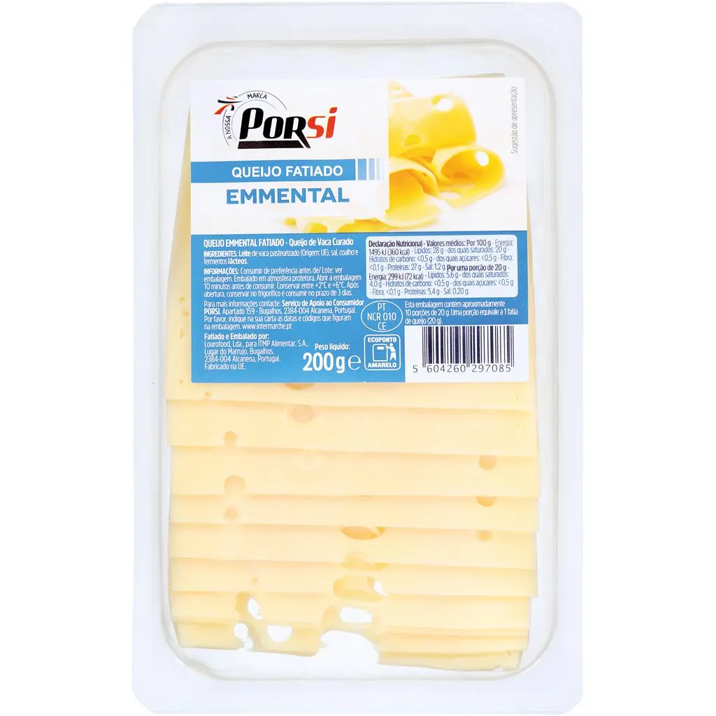 Queijo Emmental Fatiado 200g