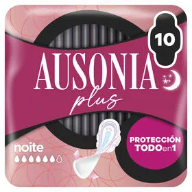 Pensos Higiénicos Ultrafina Plus Noite com Abas Ausonia