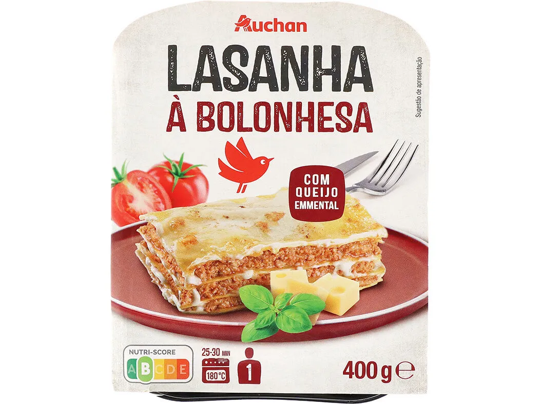 Lasanha à bolonhesa Auchan 400 g
