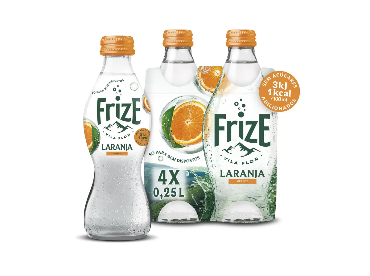 Bebida c/ gás Frize laranja 4 x 0,25 L