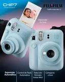 Máquina Fotográfica Instantânea Fujifilm Instax Mini 12 Azul Pastel