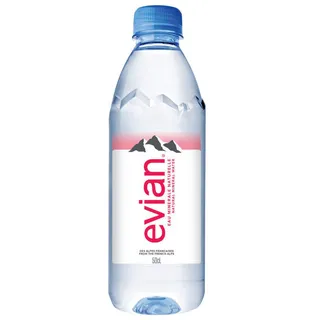 Água sem gás, garrafa de 500 ml Evian