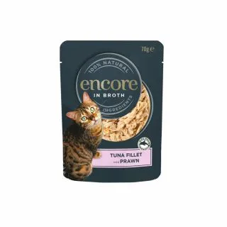 Comida de Atum com Camarão para Gato Encore Saqueta 70g