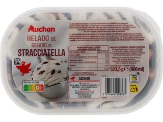 Gelado Auchan stracciatella 900 ml