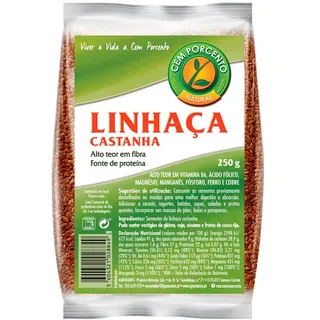 Sementes de linhaça castanha, 250g Cemporcento