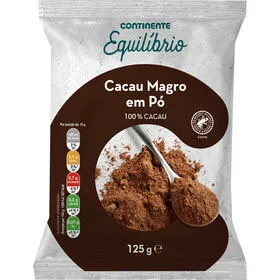 Cacau Magro em Pó Continente Equilíbrio