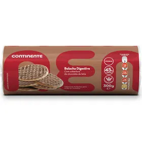 Bolachas Digestivas com Chocolate de Leite Continente
