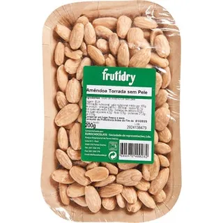 Amêndoa Torrada Sem Pele embalagem 200 g - Frutidry