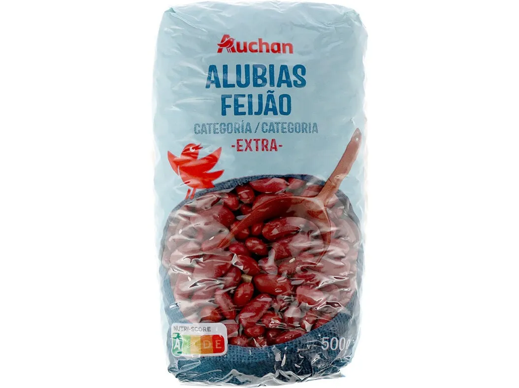 Feijão Auchan encarnado seco 500 g