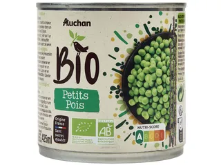 Ervilhas Auchan BIO lata 400(280)g
