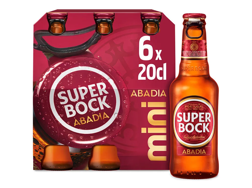 Cerveja Super BOCK abadia mini 6 x 0,20 L