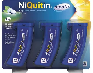 Pastilhas Niquitin menta 4 mg 60un