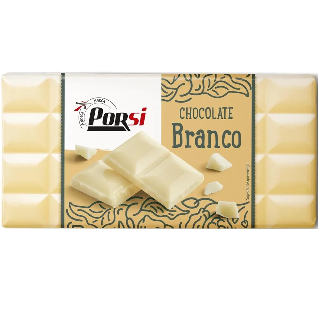 Tablete chocolate branco, 100g