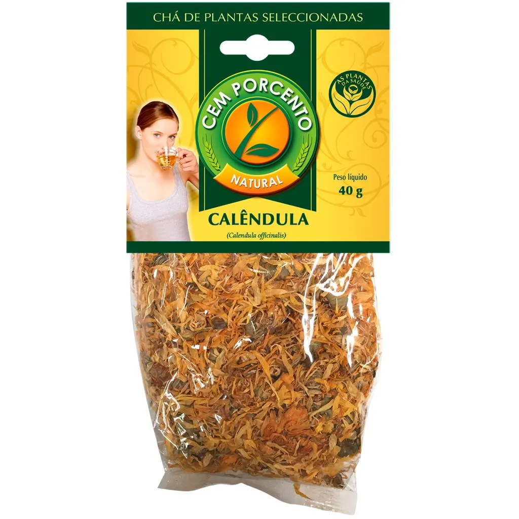 Chá calêndula, embalagem de 40g