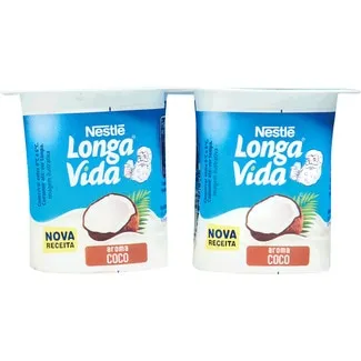 Iogurte com Aroma a Coco Pack 4 embalagem 480 g - Longa Vida