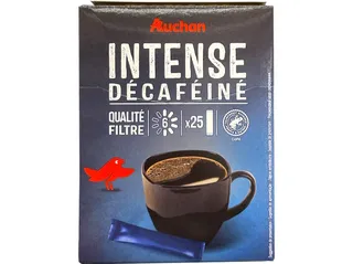 Café Auchan solúvel intenso descafeinado 25un