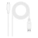 Cabo Nanocable USB 3.1 - USB-C 1m Branco