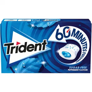 Pastilhas Elásticas 60 Minutos Peppermint Trident
