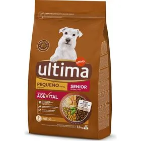 Ração para Cão Sénior Mini Frango e Arroz Affinity Ultima