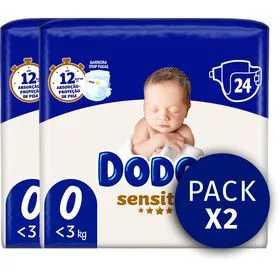 Fraldas Sensitive < 3kg T0 Dodot