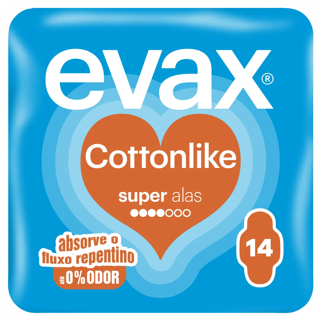 Pensos Higiénicos Cottonlike Super com Abas