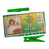 Molas de Madeira para Roupa 12UN