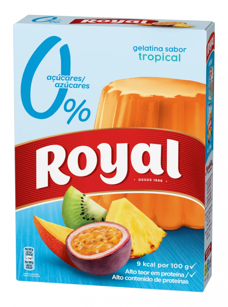 Gelatina em Pó de Frutas Tropicais 0% Açúcar