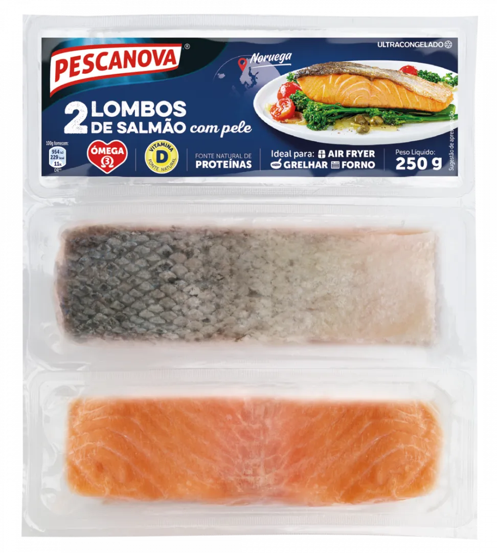 Lombos de Salmão com Pele