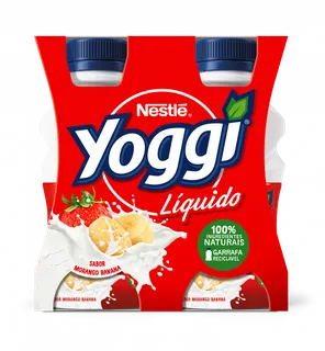 Iogurte Líquido Morango e Banana Pack 4 Yoggi