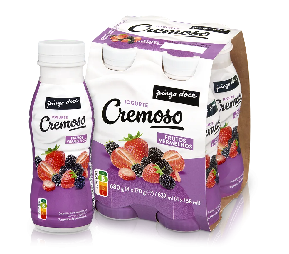 Iogurte Líquido Cremoso Frutos Vermelhos Pack 4