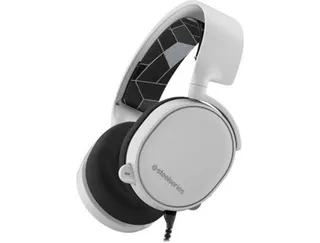 Auscultadores Gaming com Fio STEELSERIES Arctis 3 (Over Ear - Multiplataforma - Noise Cancelling - Branco)