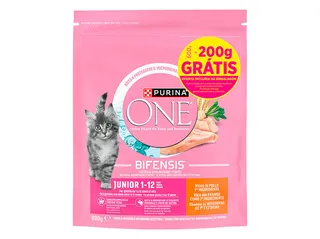 Ração gato júnior Purina ONE frango 600 g+200 g
