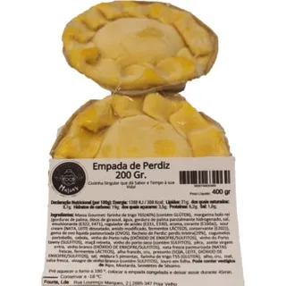 Empadas de Perdiz 2x200g embalagem 400 g - Cozinha Das Marias