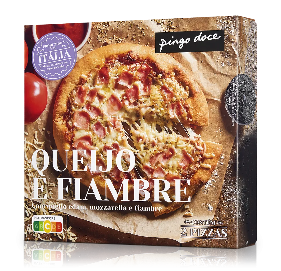 Pizza com Queijo e Fiambre