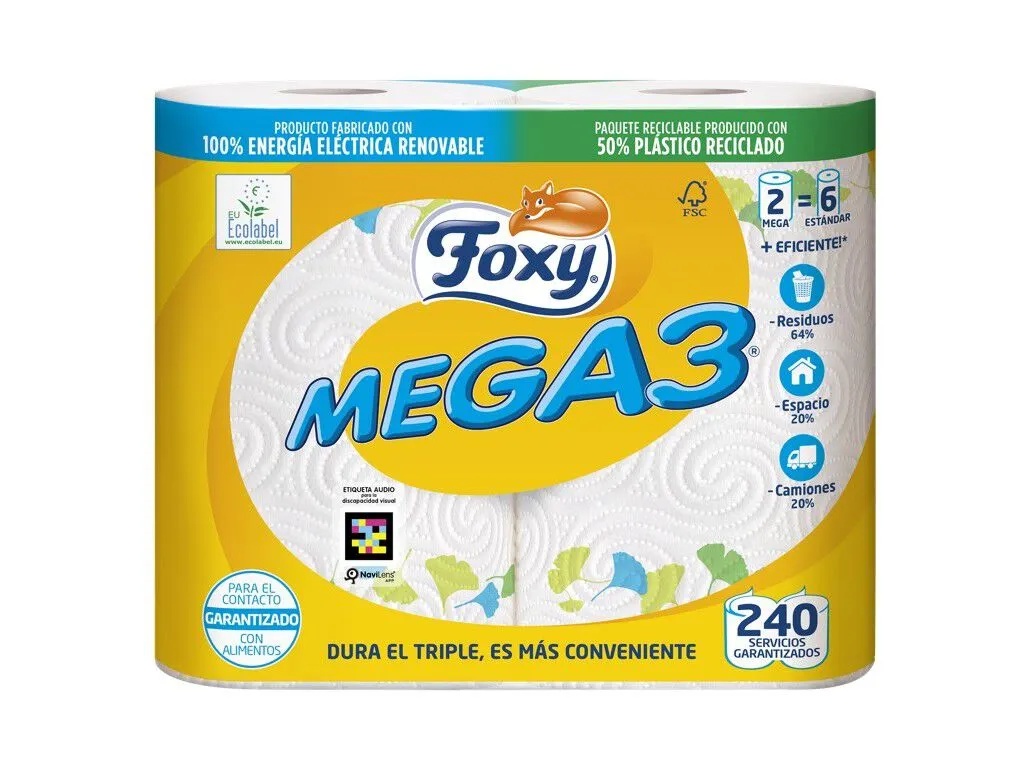 Rolo de cozinha FOXY mega3 compacto 2f 2=6r