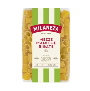 Massa Mezze Maniche Rigate Milaneza