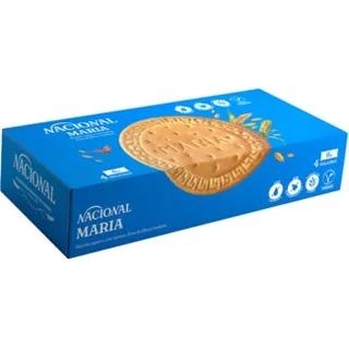 Bolachas Maria 6 unidades embalagem 120 g - Nacional