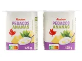 Iogurte Auchan pedaços ananás 4 x 125 g