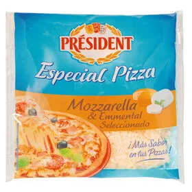Queijo Mozzarella e Emmental Ralado para Pizza Président