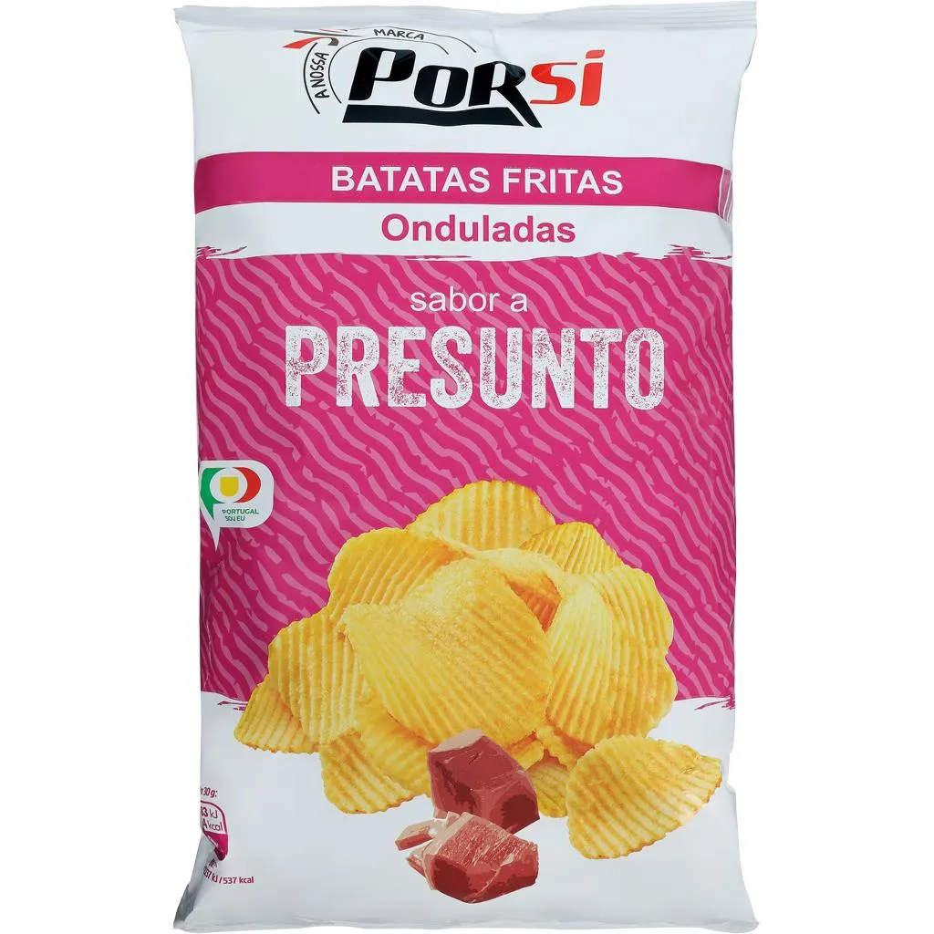 Batatas Fritas Onduladas Sabor a Presunto 185g
