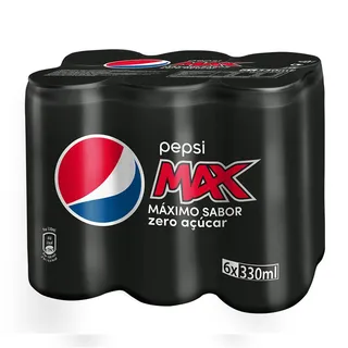 Refrigerante com gás zero açúcar, pack 6 x 0.33 l Pepsi