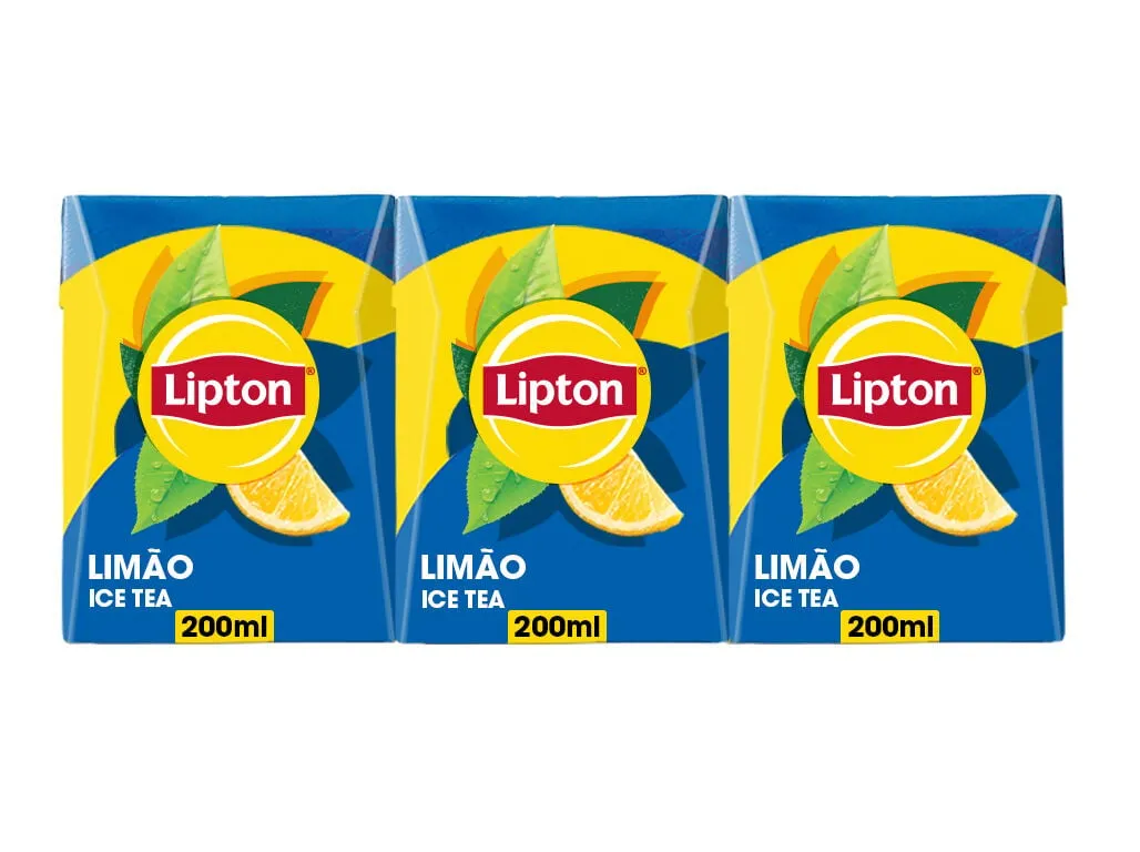 Ice tea Lipton limão 3 x 0,20 L
