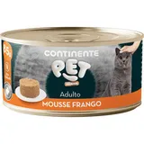 Comida Húmida para Gato Adulto Mousse Frango Continente Pet Premium