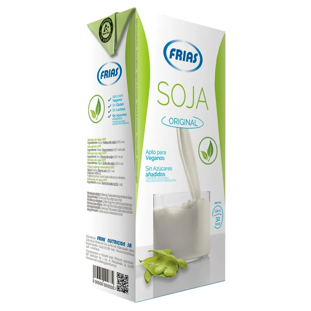 Bebida de soja natural, de 1 l