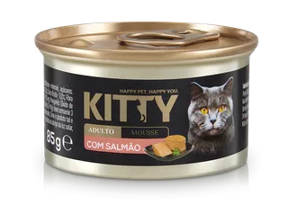 Comida Húmida para Gato Adulto Mousse com Salmão Kitty