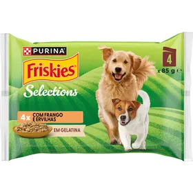 Comida Húmida para Cão Adulto Gelatina Frango Purina Friskies