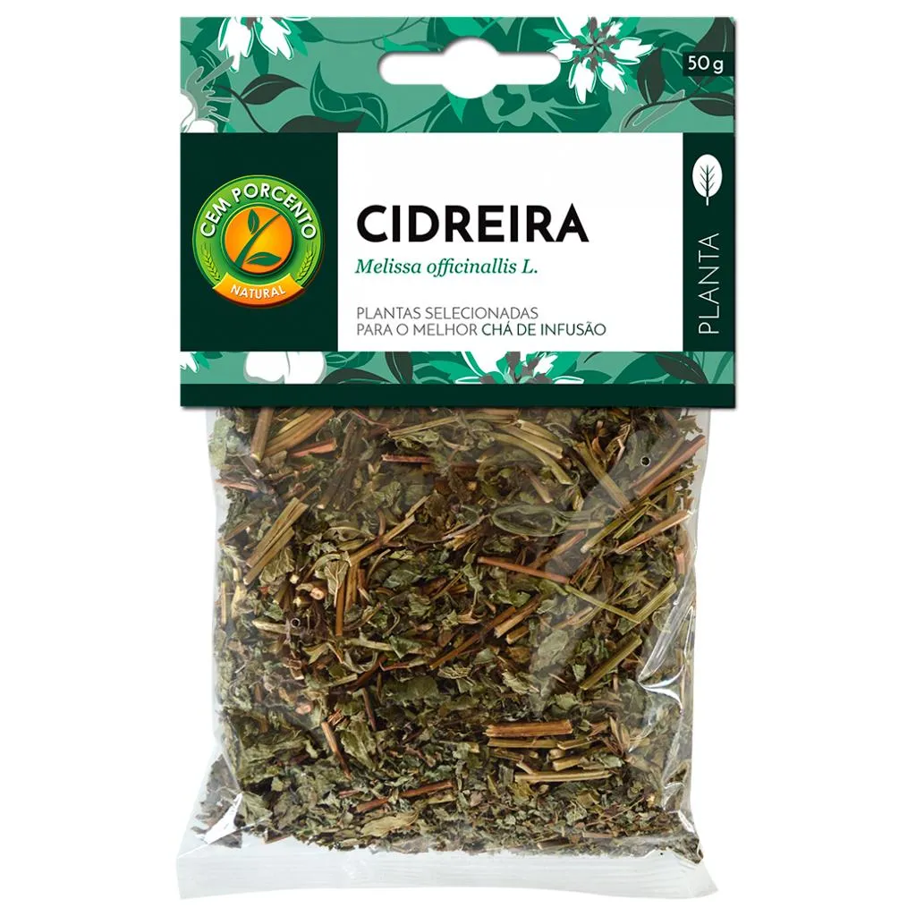 Chá cidreira planta, embalagem de 50g