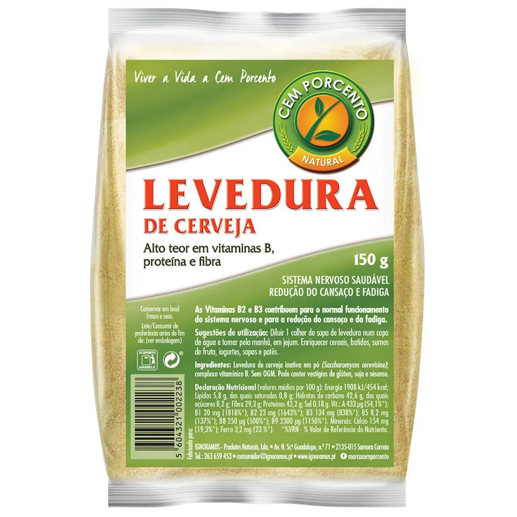 Levedura de cerveja, embalagem de 150g